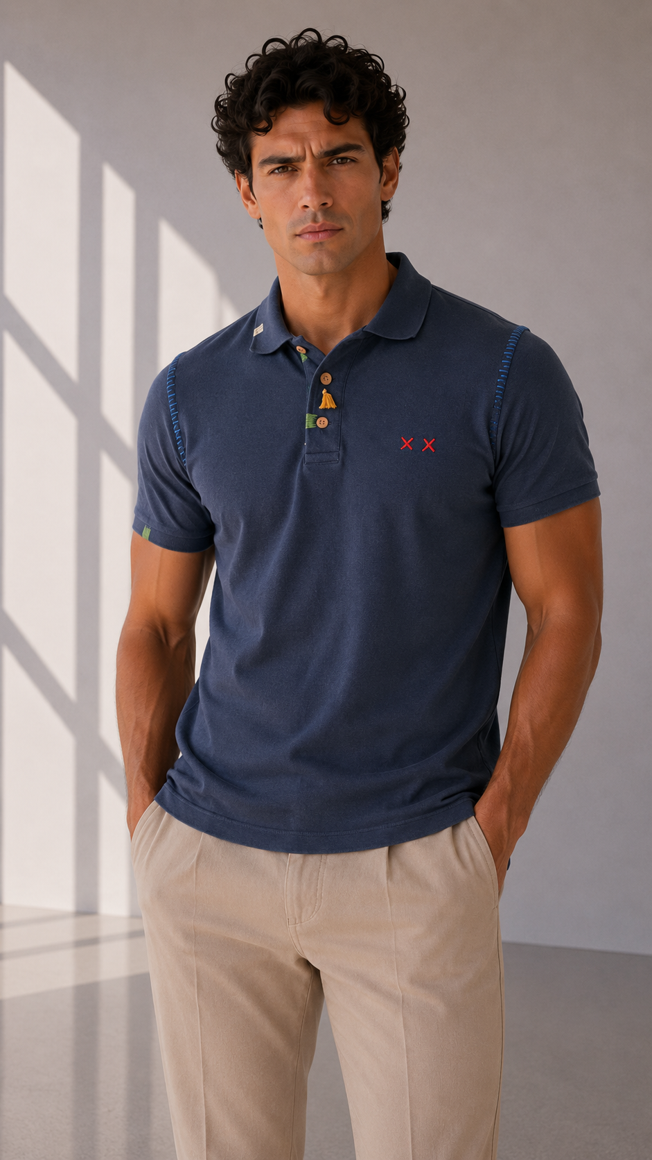 Project  Polo con Bottone Particolare