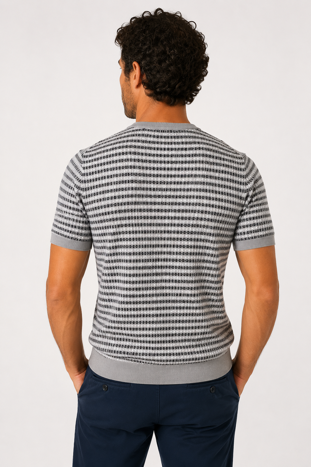 Planet Grid T-shirt con lavorazione