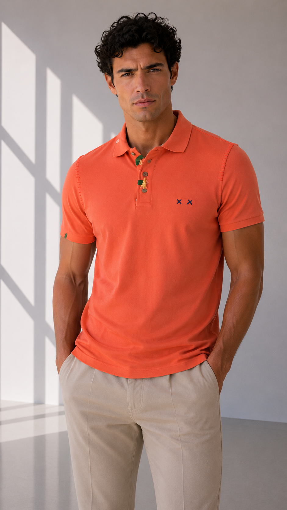 Project  Polo con Bottone Particolare