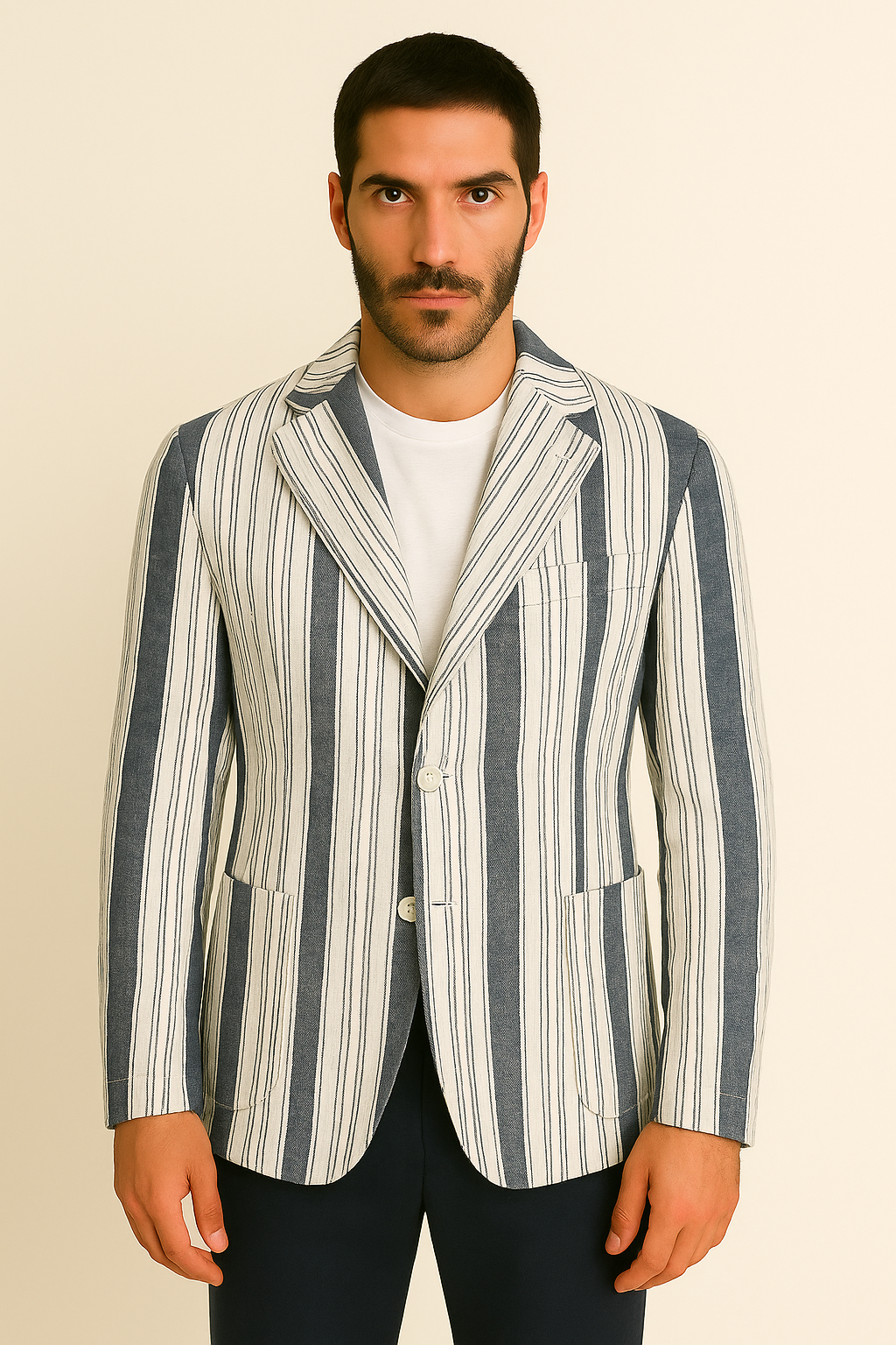 Maestrami Giacca a righe larghe