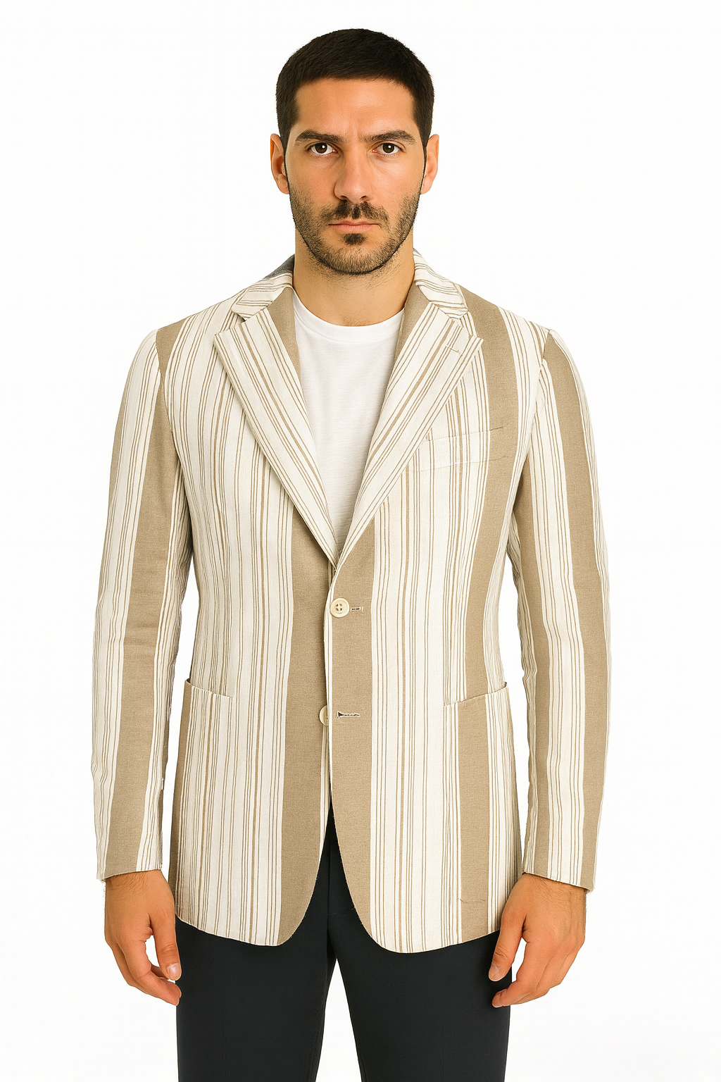 Maestrami Giacca a righe larghe