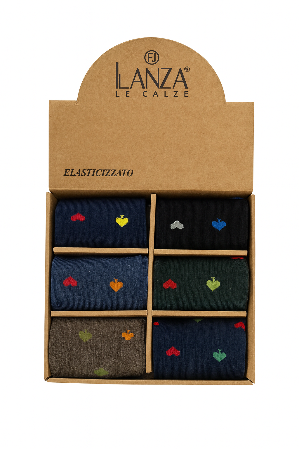 LANZA calze fantasia picche e cuori