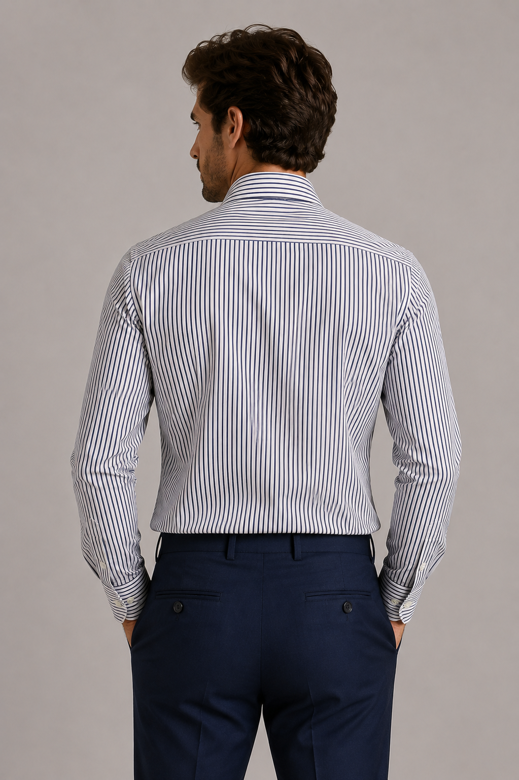 Giglio Milano Camicia Mille righe blu
