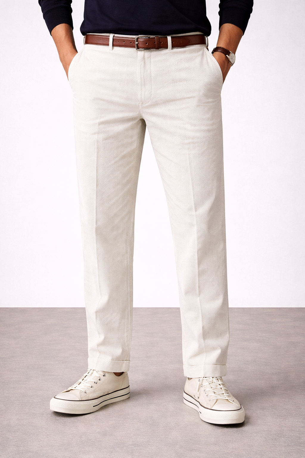 Telacruda  pantalone goffrato
