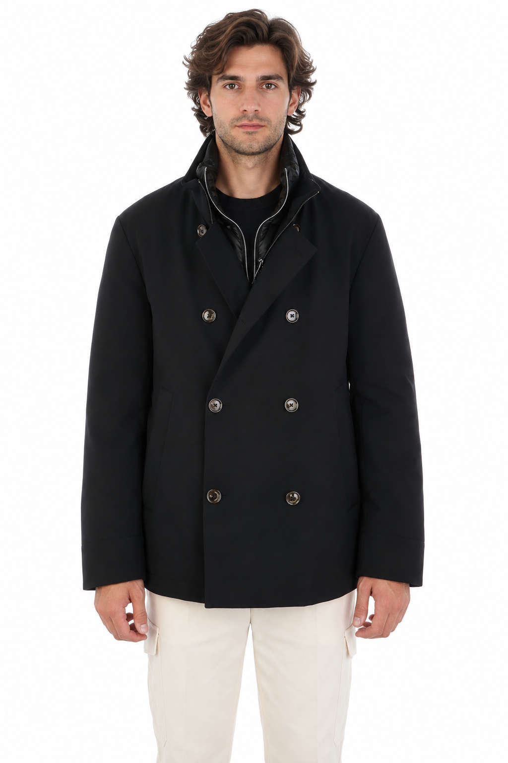 MONTECORE Giubbotto Uomo Doppiopetto Stretch