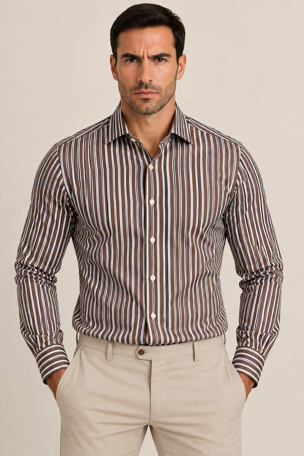 Giglio Milano  Camicia rigata bi-colore