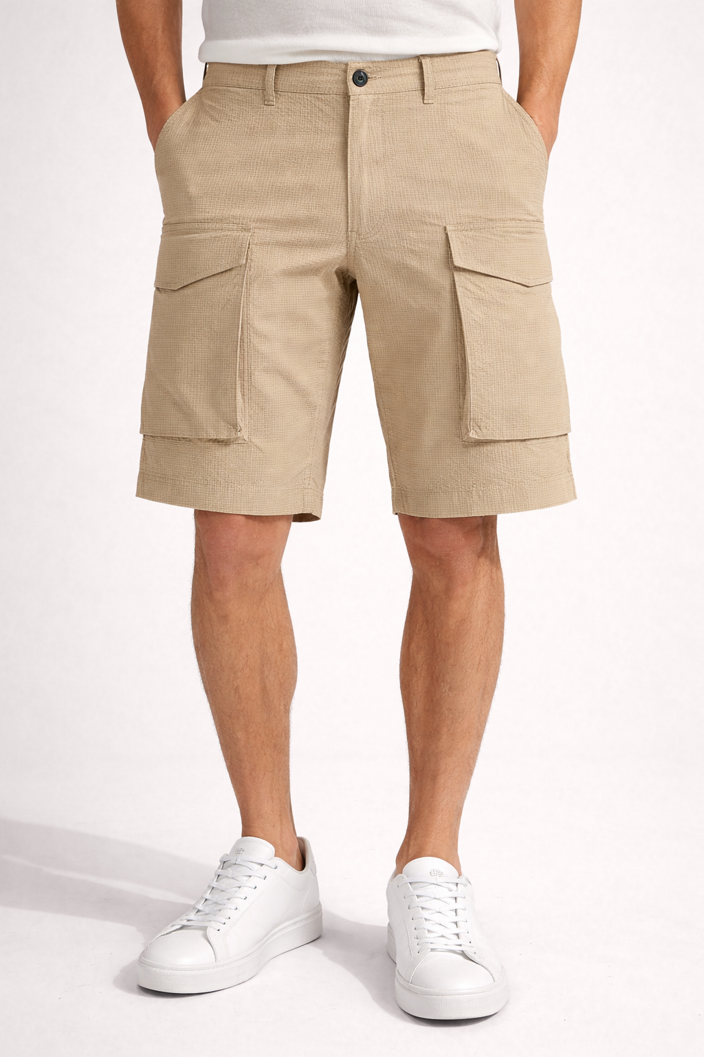 SH ZERO positano-seersucker short cargo large