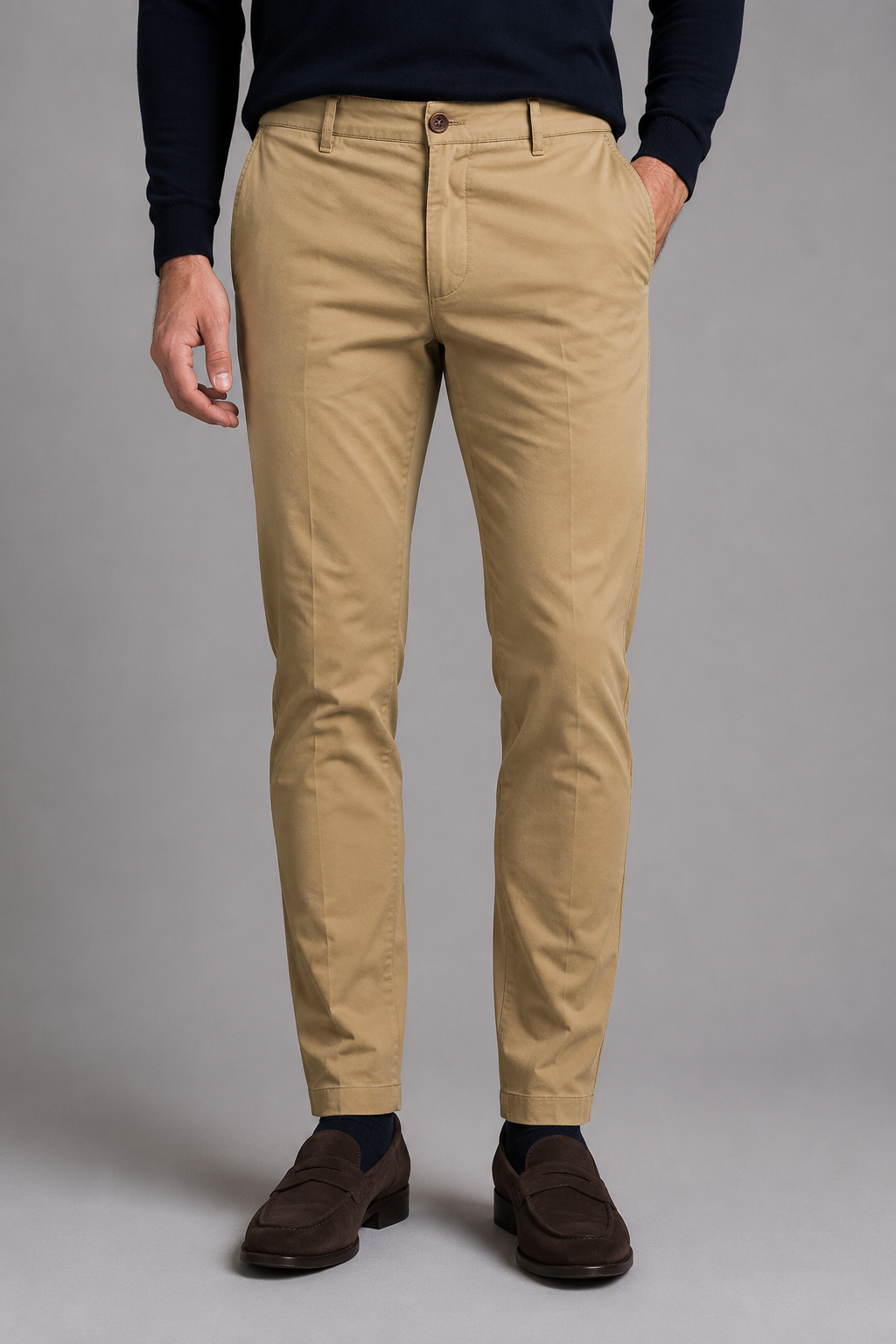 Teleria Zed Pantalone Rasatello di Cotone