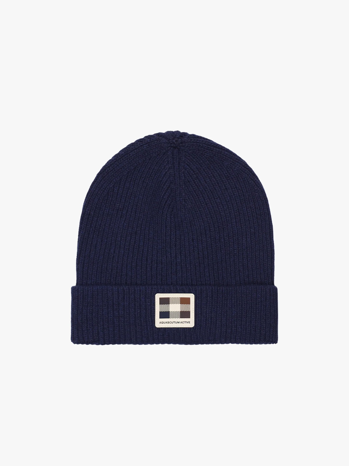 aquascutum Rubber patch beanie