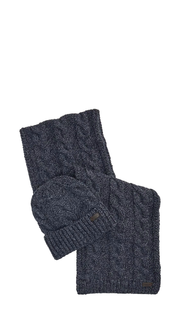 Barbour Jesmond Beanie And Scarf Gift Set