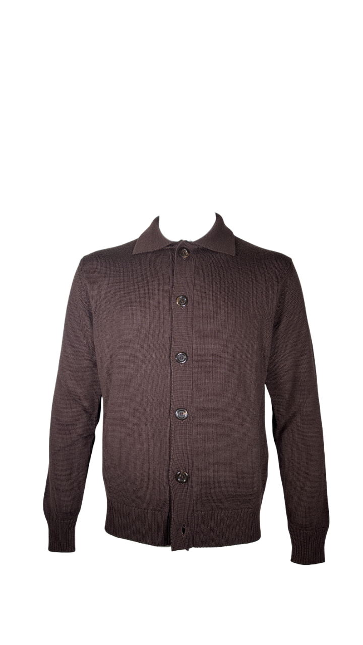 MASQ Cardigna con collo camicia