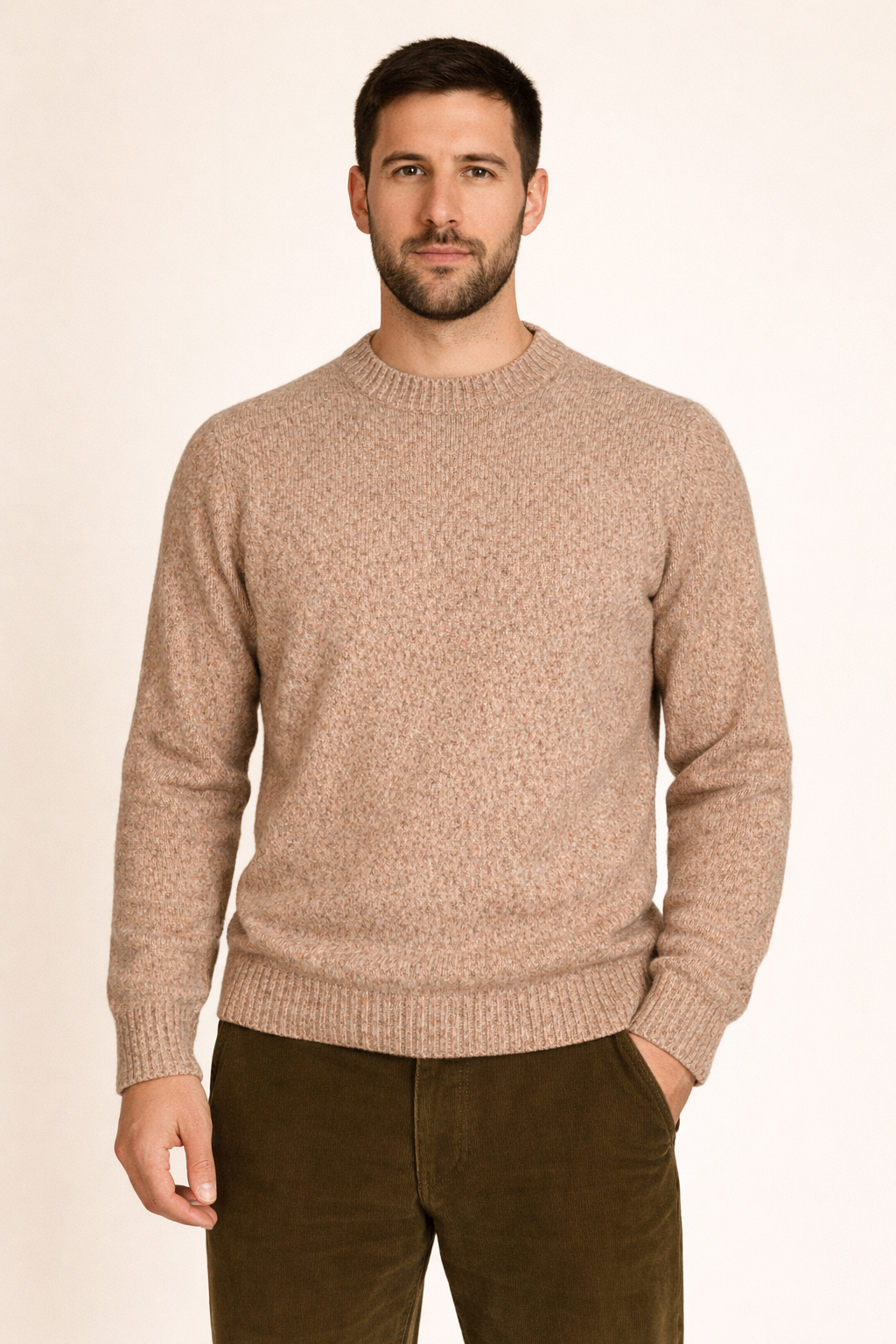 MASQ Maglione in lana effetto mélange