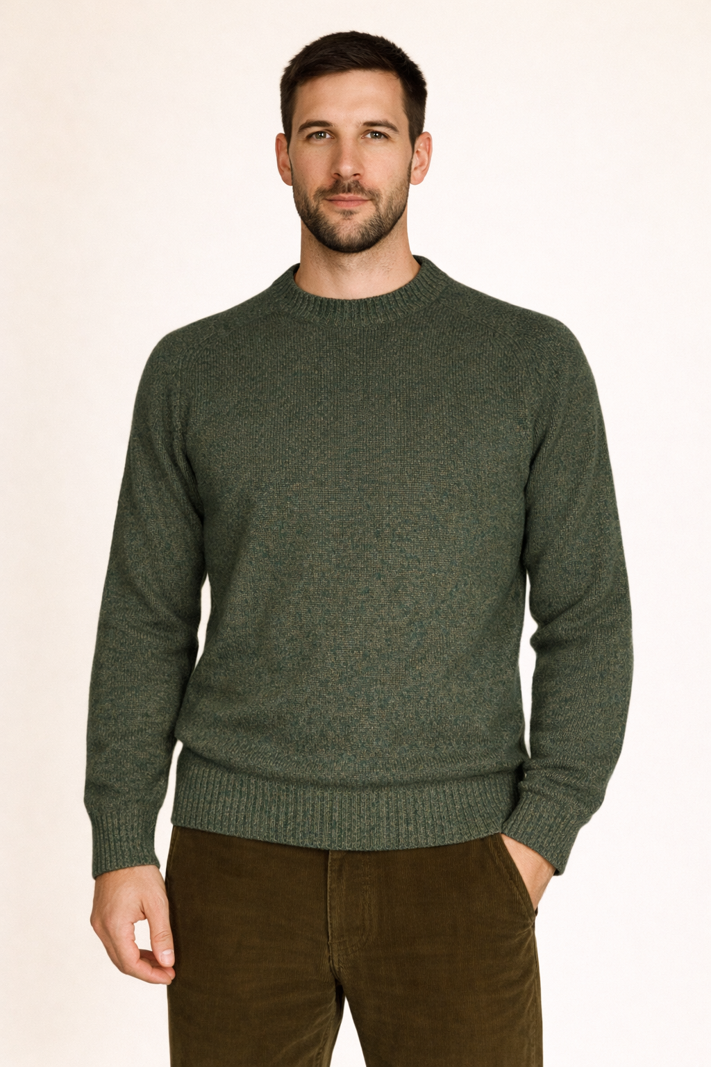 MASQ Maglione in lana effetto mélange