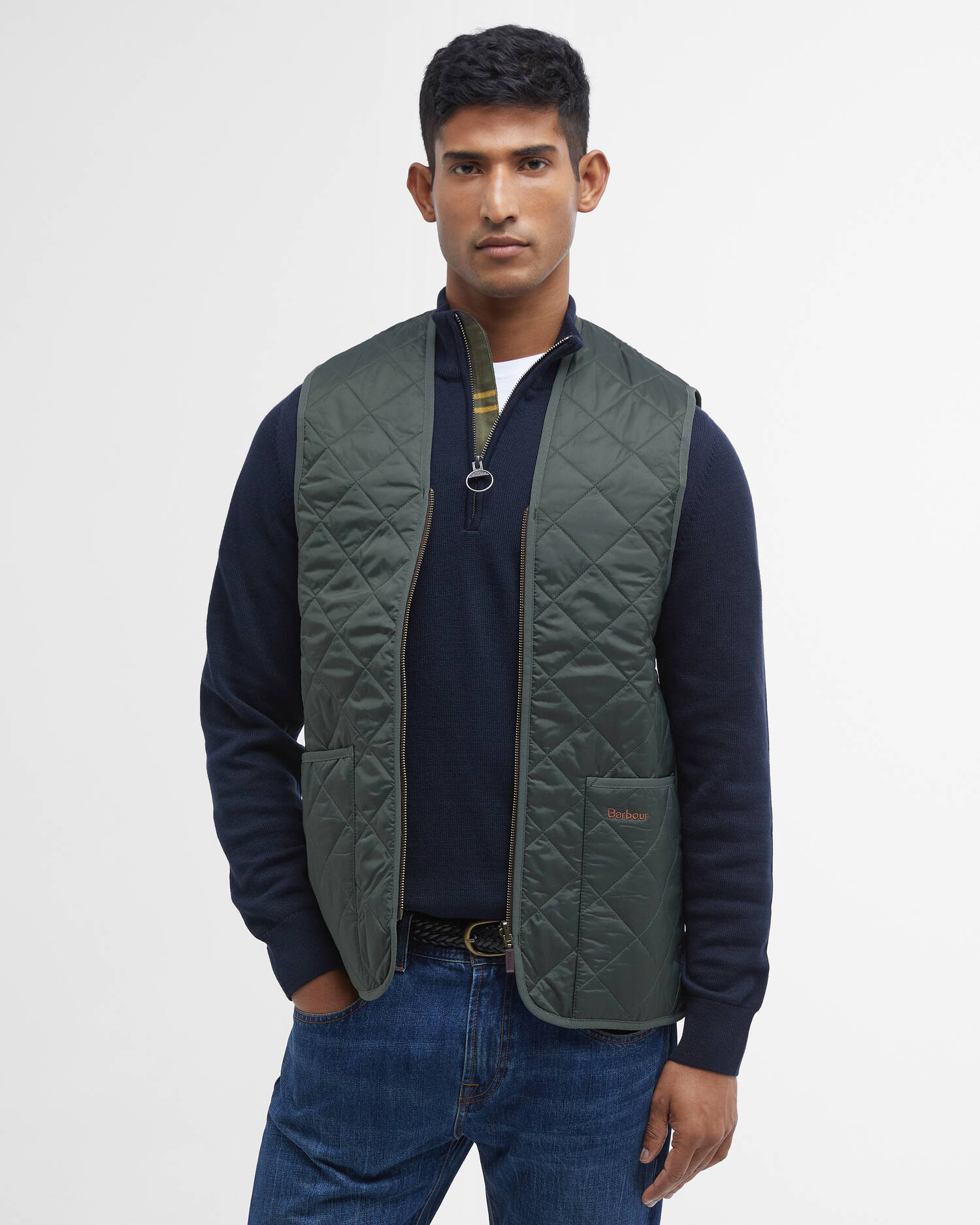 Barbour Gilet trapuntato/fodera con zip