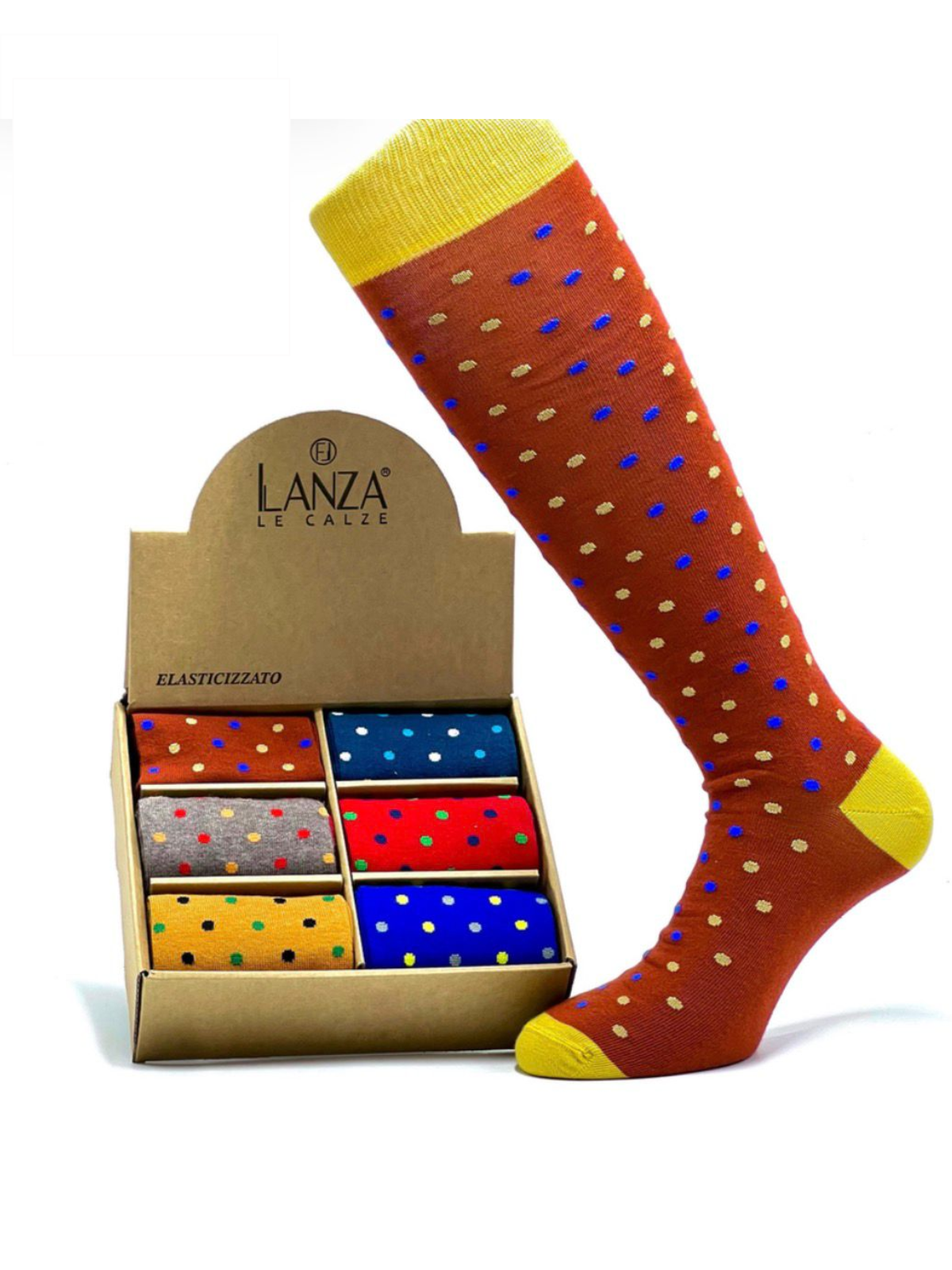 LANZA calze con  pois colorati