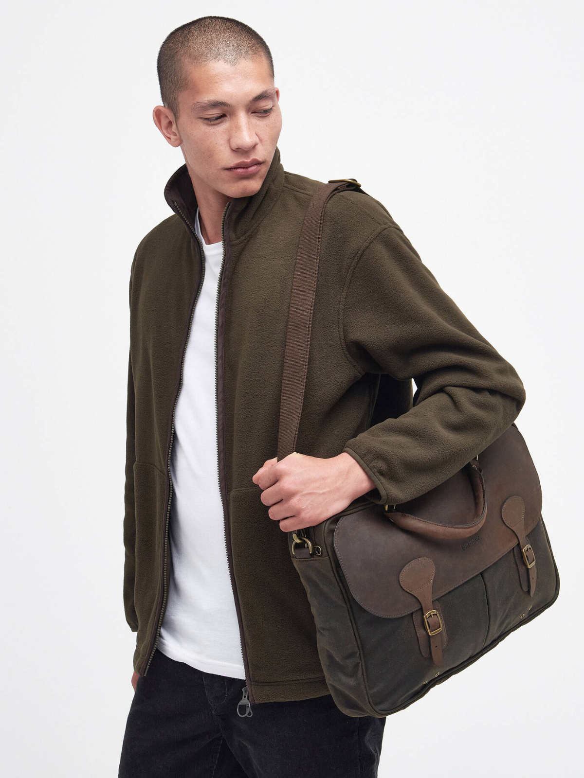 Barbour Briefcase in pelle cerata