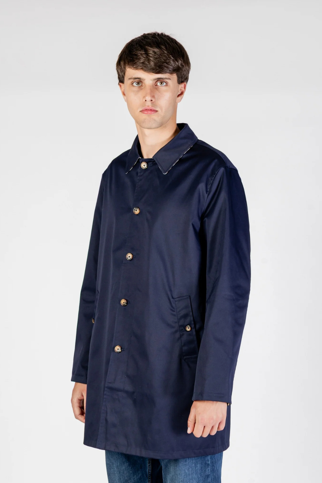 aquascutum archival reversible mid coat