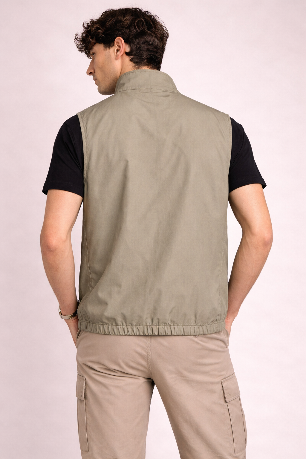 Blu Cashmere  gilet reversibile bicolore