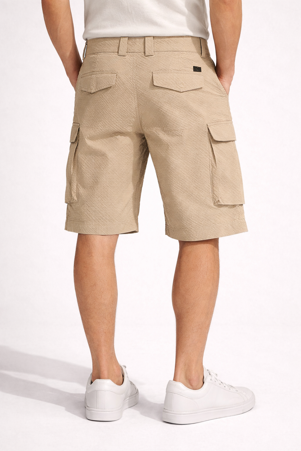 SH ZERO positano-seersucker short cargo large
