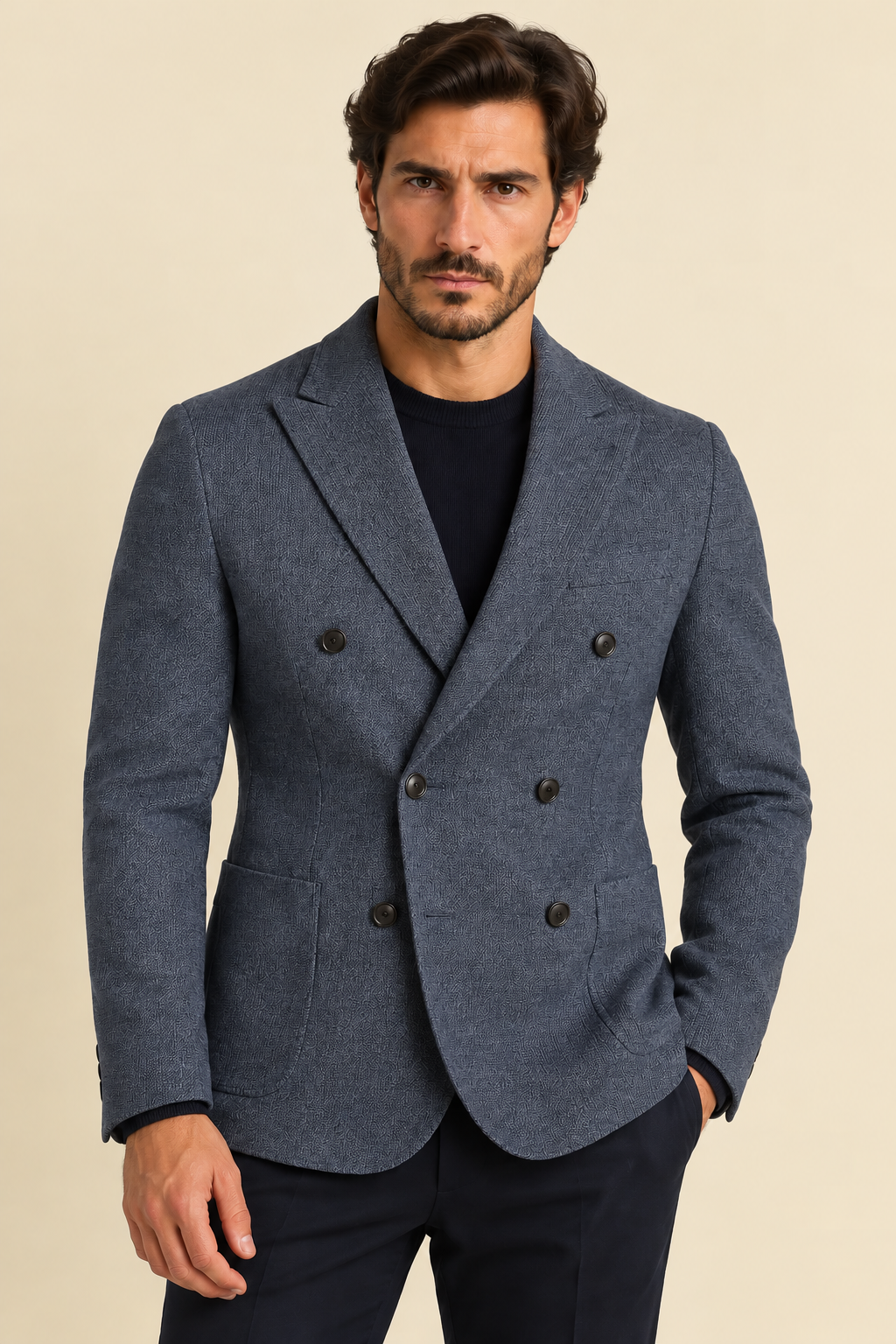 GH giacca Doppio Petto in Maglia