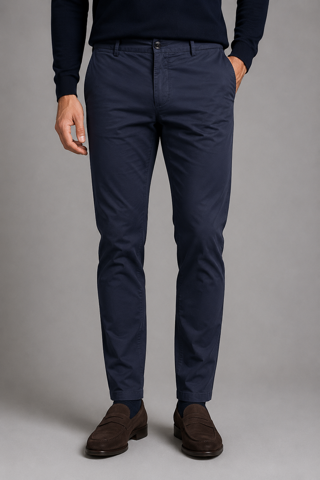 Teleria Zed Pantalone Rasatello di Cotone