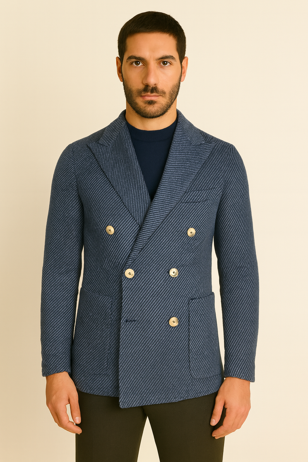 Giglio Milano Doppio Petto Trama Obliqua