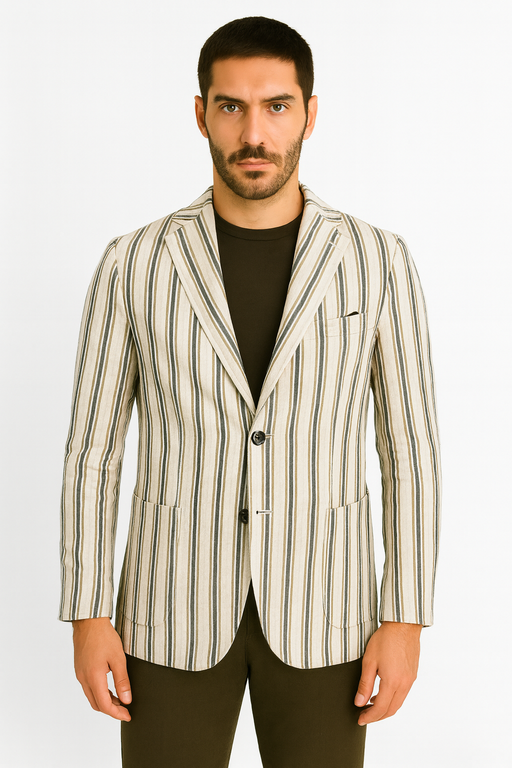 Paul Miranda Mono Petto Gessato colorato