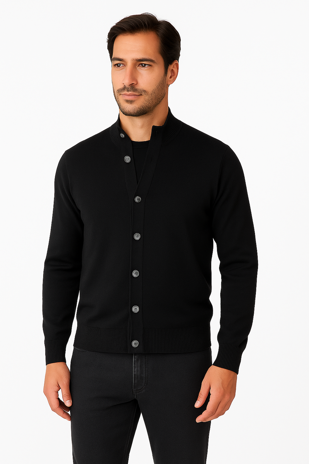 MASQ Cardigan collo alto