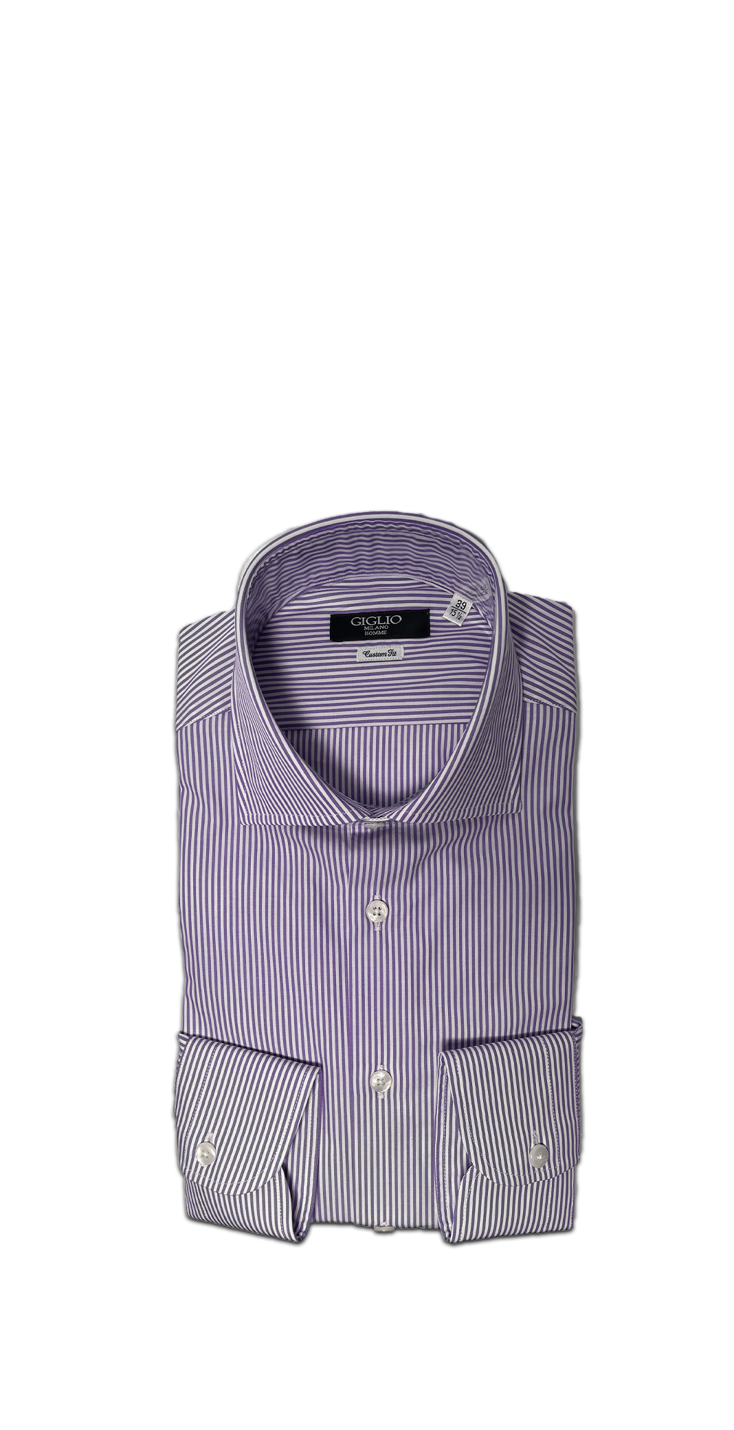 Giglio Milano Camicia righe viola