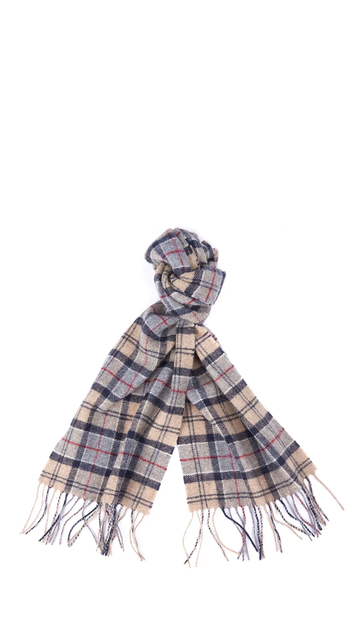 Barbour Wool Cashmere Tartan Scarf